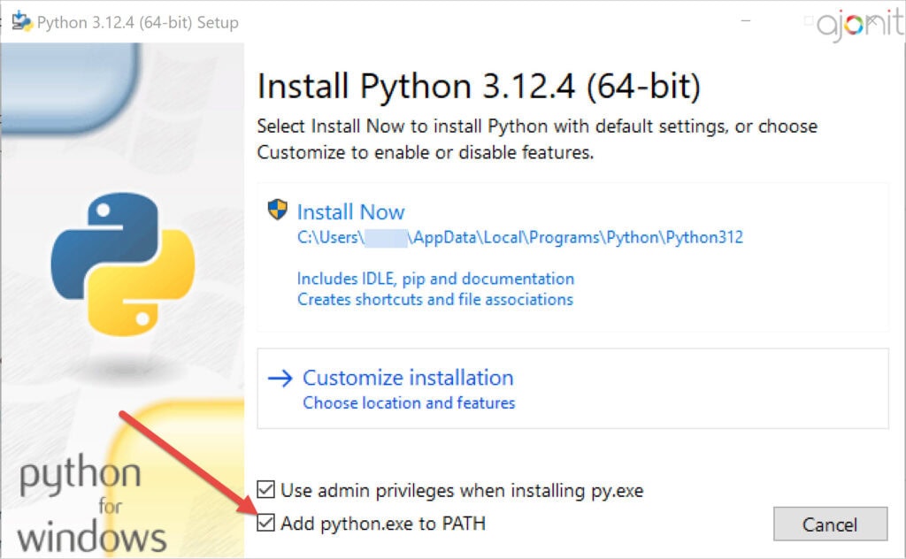 Install Python for Selenium