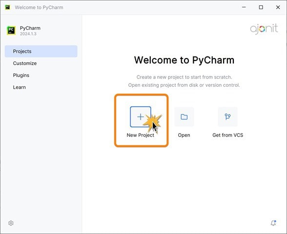 PyCharm new project