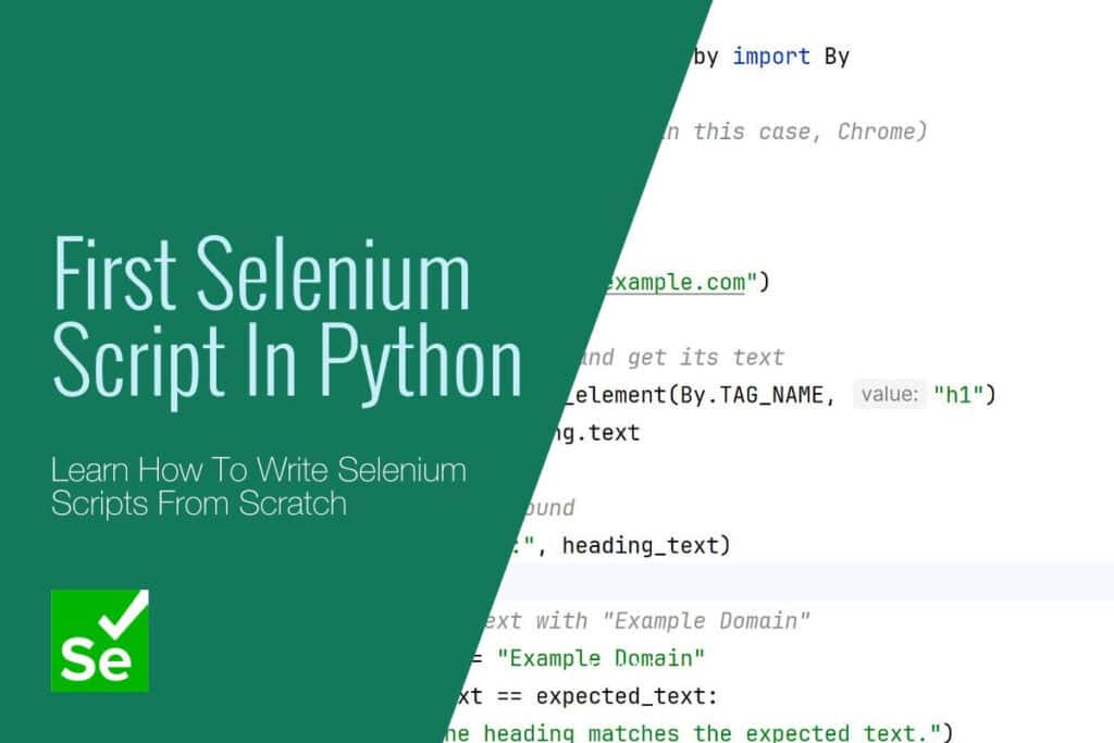 Your first Selenium script